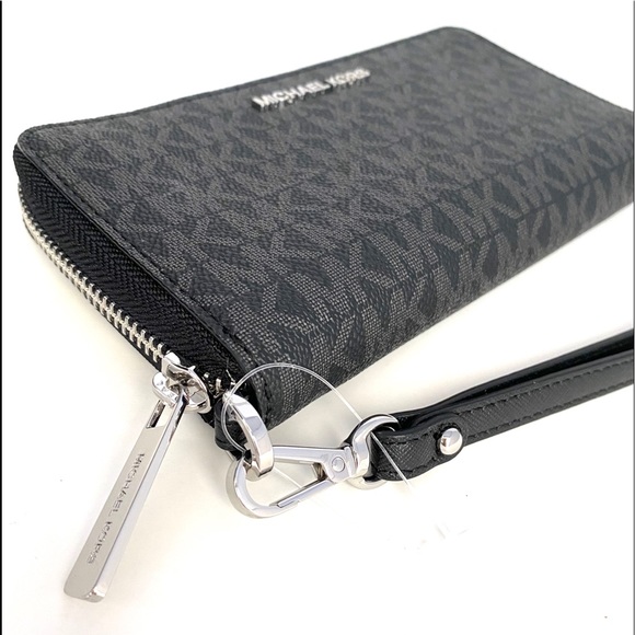 MichaelKors Flat Phone Case Wallet MiniLogo Black - Picture 3 of 7